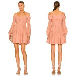 JONATHAN SIMKHAI Bahari Off Shoulder Mini Dress in Sorbet‎ Size S